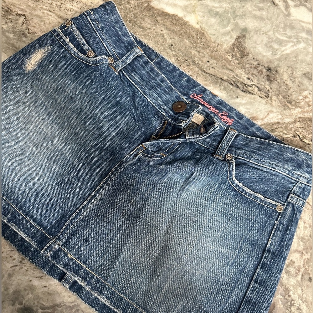 American Eagle size 4 denim mini skirt